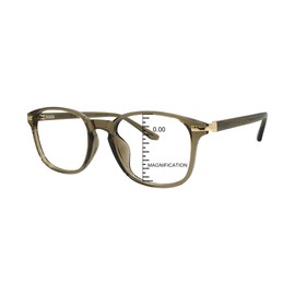 ProEyes Bailey, Progressive Blue Light Blocking Readers, 0 Strength on Top Lens, Spring Hinge, Lightweight, Durable (Tan, 2.25, multiplier_x)