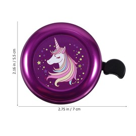 Homoyoyo 2PCS Unicorn Bike Bell,Bicycle Bell Cute Scooter Bell with Loud Clear Sound for Regular Bicycle Mountain Bike Tricycle Accessories