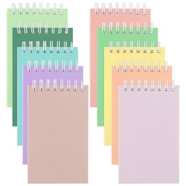 Hooqict 10 Pack Pocket Notebook 3x5 Colorful Mini Notebooks Small Spiral Notepads with Lined Pages, Memo Note Pads for Kids, Party Favors, Work, Office, Students School Supplies, 50 Sheets/100 Pages