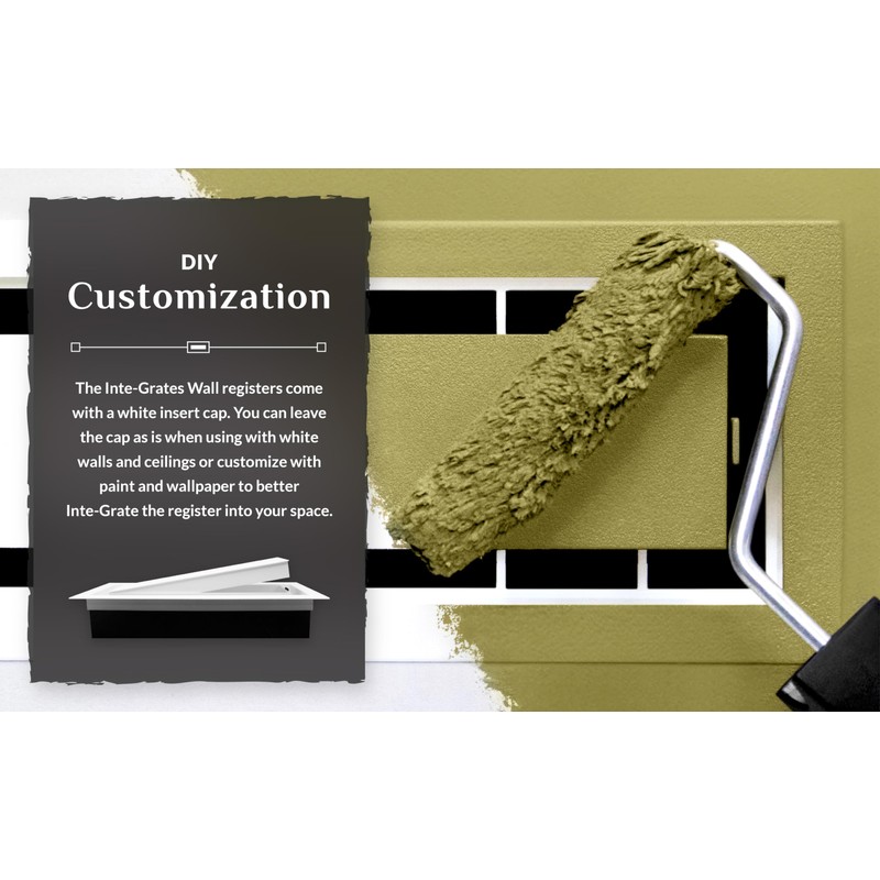 Inte-Grates IGFPD410W-WH Plastic Wall/Ceiling Register, White