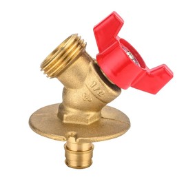 EFIELD Valve 1/4-Turn Sillcock Hose Bibb with Flange 1/2 in. Pex-a Expansion Inlet x 3/4 in. MHT Outlet, ASTM 1960 (1),(SILLCOCK005)