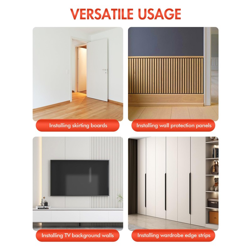 Double-Head Skirting Thread Seamless Nail, Skirting Line without Marks Nail,