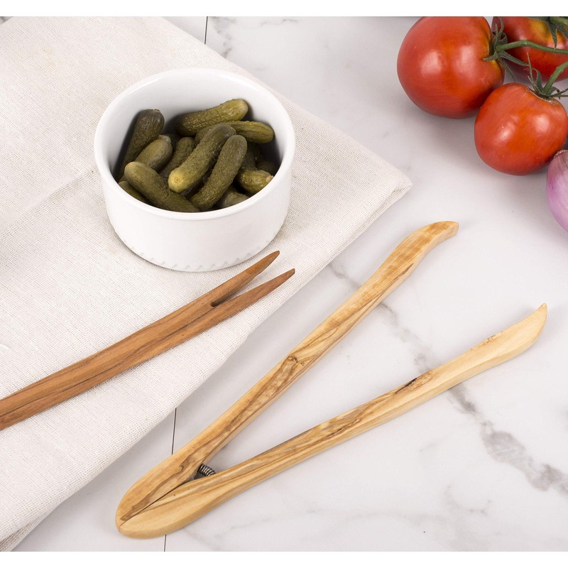 Eddingtons Olive Wood 50023 Eddington's Pickle Fork, Fine Italian Olivewood,