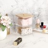 SVNXI Clear Stackable Paper Clip Holder with Bamboo Lid 2