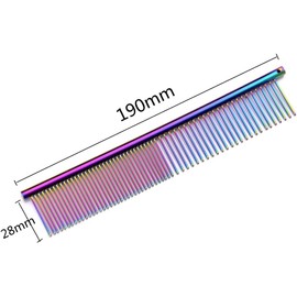 1 Piece Pet Comb Stainless Steel Dog Comb Cat and Dog Metal Comb Pet Detangling Grooming Tool for Small Large Medium Animals Cats Horses
