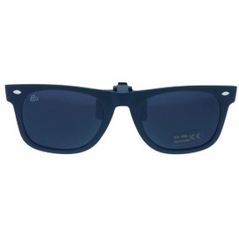 GoOpticians Retro Style Polarised Clip On Flip Up Sunglasses - Improved Grip (Grey)