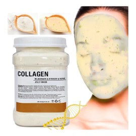 🔥 Mascarilla de colágeno en gelatina: mascarilla de gelatina para tratamientos faciales y vaginales mascarilla hidroplástica facial suministros de estética para todo tipo de piel 650g  Vitaminas y Minerales