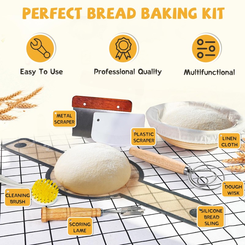 Advanced Cast Iron Dutch Oven for Baking, With Banneton Bread