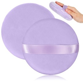 4PCS Body Powder Puff, Velvet 5 Inch Large Powder Puffs for Makeup, Loose Powders, Bath Powders