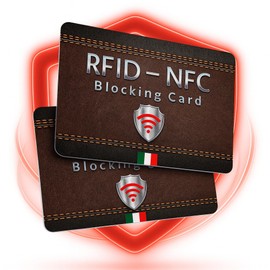 RFID & NFC Card Blocker Protection Card - Jammer - One Card Protects the Entire Wallet from Data Theft - Passport Never Again Individual RFID Protective Cases for Credit Cards, Debit Card, Pack of 2,