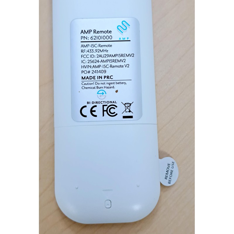 Remote Control for Window Blinds and Shades. AMP, 3DayBlinds, Smith