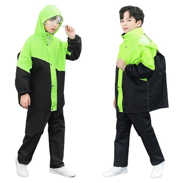 Kaslsun Raincoat, Children's Raincoat, Top and Bottom Set, Compatible with
