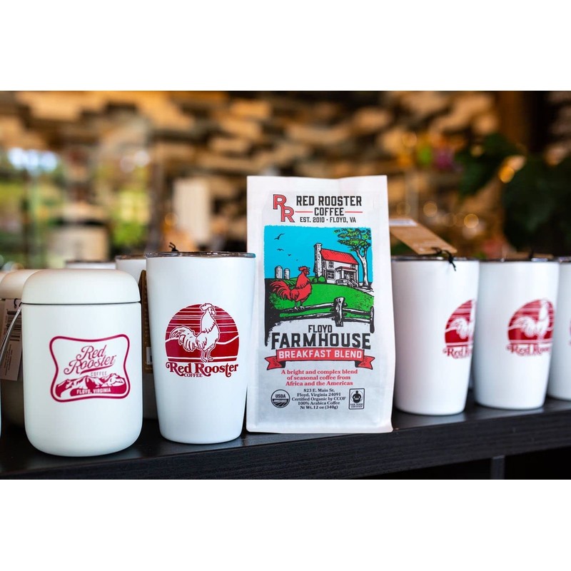 Red Rooster Coffee Roaster, Organic Floyd Farmhouse Breakfast Blend, 12OZ