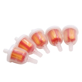 sourcing map 5pcs Universal Motorcycle Gasoline Clear Inline Carb Gas Fuel Filter 51 x 26mm