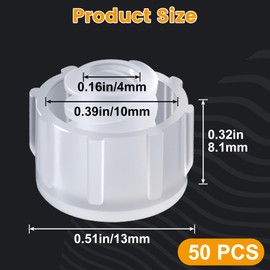 DC,CLISENCE 50 Pcs Syringe Tip Caps, Easy Dispensing Syringes Cap