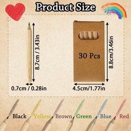 XingyLi 30 Boxes of 6 Mini Colored Pencils, 180 Small Colouring Drawing Pencils Set, Party Bag Colouring Pencils Gift, 8.7 cm Length Multipack Drawing Set for Classroom School Home Wedding Birthday