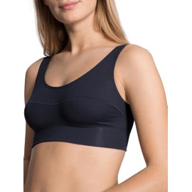 CALIDA Women's Elastic Bustier with Wide Soft Waistband, Naturally Breathable and Soft Single Jersey Quality, Dark Lapis Blue
