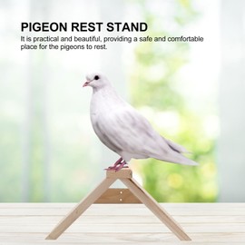 POPETPOP Dove Rest Stand : 2Pcs Wooden Pigeon Perch Bird Perch Stand for Pigeons Doves Parrots - Easy to Install, 8.65X4.72X4.72in