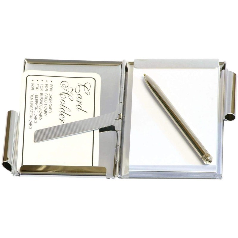 Soldier Metal Notepad Memo Card Holder & Pen Set Free