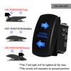 Waterproof Blue Led Turn Signal Switch 10 Pin ON-Off-ON DPDT
