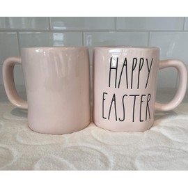 Rae Dunn HAPPY EASTER Mug - Allside Pink - Ceramic - EASTER - very rare!