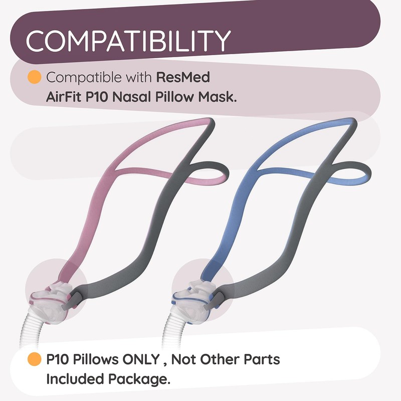 Nasal Pillow Cushion Replacement for Resmed AirFit P10 Frame Nose
