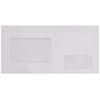 Sukko Kogyo Envelopes, Double Window, White, 100 Sheets