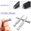 HaoTrade 5Pcs Triangle Drill Bit, Triangle Screwdriver Bit Set, 1/4"