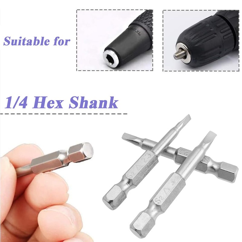HaoTrade 5Pcs Triangle Drill Bit, Triangle Screwdriver Bit Set, 1/4"