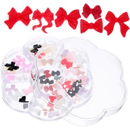 LIFKOME uñas decoracion acrílicas juego decoración kit moños anillos decoraciones fantasía encanto adornos deslumbrantes decoracion para uñas gemas pedazos navidad moño cristales relieve gel uña muestra boda cristales de uñas dijes muestras personalizado 