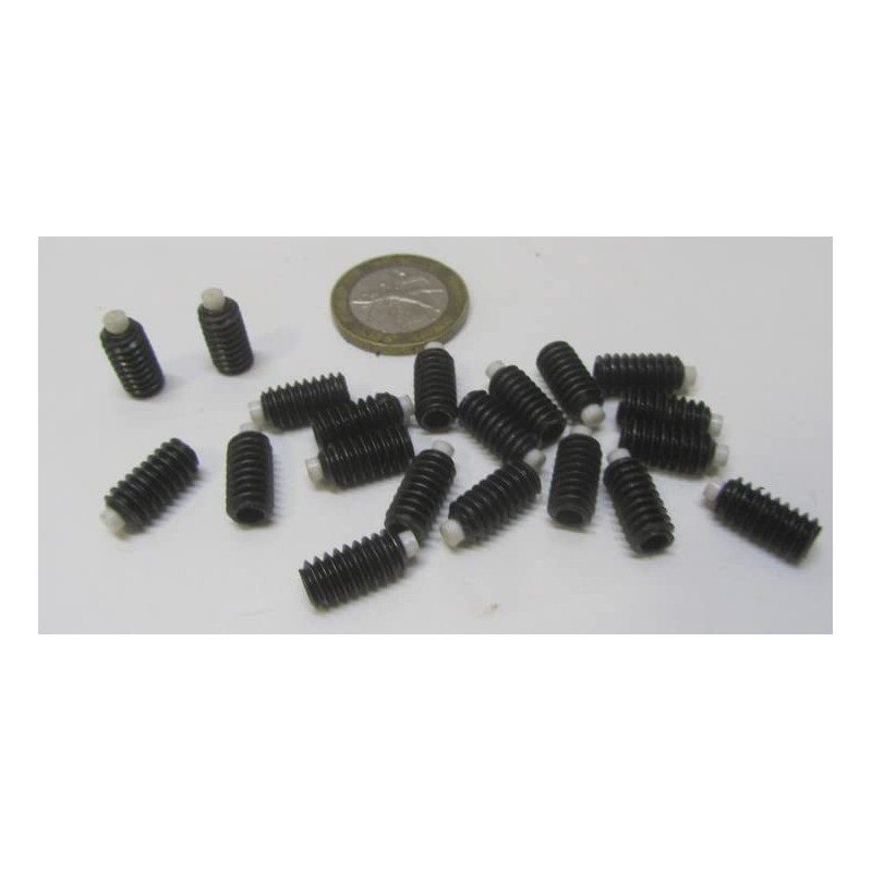 Black Oxide Steel Nylon Tip Set Screw 1/4"-20 x .500"