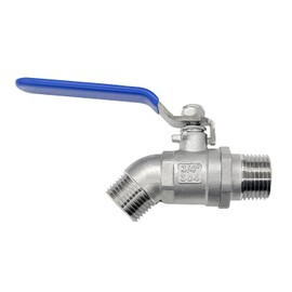 Beudan Stainless 3/4 NPT Male Garden Hose Bibb, Outdoor Garden Hose Faucet Spigot Ball Valve, 3/4 MPT to 3/4 MHT Threaded