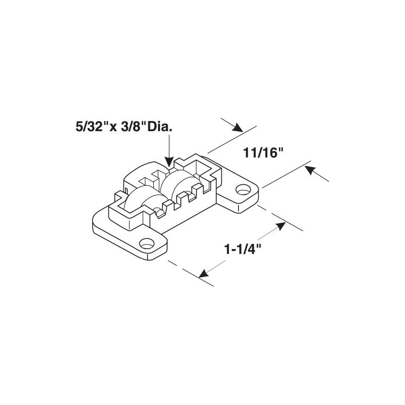 Prime-Line G 3132 Sliding Window Tandem Roller Assembly, 3/8 In.