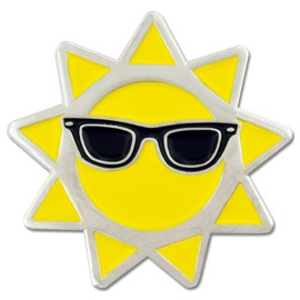 PinMart's Cool Sun with Sunglasses Summer Enamel Lapel Pin
