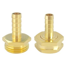 Hooshing 1/4" Garden Hose Repair Kit Male and Female Brass Hose Mender End Repair Connector with Clamps