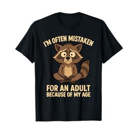 I'm Often Mistaken for an Adult Because of My Age Raccoon T-Shirt