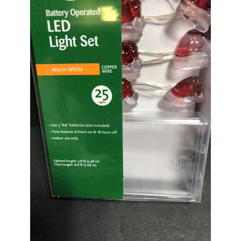 Winter Wonder Lane 3 Sets Battery op LED Santa Hat