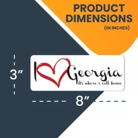 Magnet Me Up I Love Georgia, It's Where I Call Home US State Magnet Decal, 3x8 In Automotive