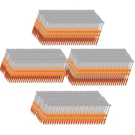 SITLDY 21 Degree Framing Nails 400 Count, 4 SIZES (2"+2-1/2"+3.0"+3-1/2" Ring Shank), Full Round Head Hot Dipped Galvanized, 100 per Size, Assorted Size, for 20 to 22 Degree Framing Nailer