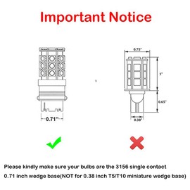 Makergroup S8 3156 Wedge Base LED Light Bulb 12V Low Voltage 3Watt Warm White 2700K-3000K for Outdoor Landscape Lighting Pathlights 2-Pack