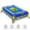TTQYFNM 60x108inches Blue and Yellow Rectangle Tablecloth Summer Fruit Lemon