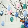com-four® 18 x Easter Eggs for Hanging, Speckled Easter Decoration