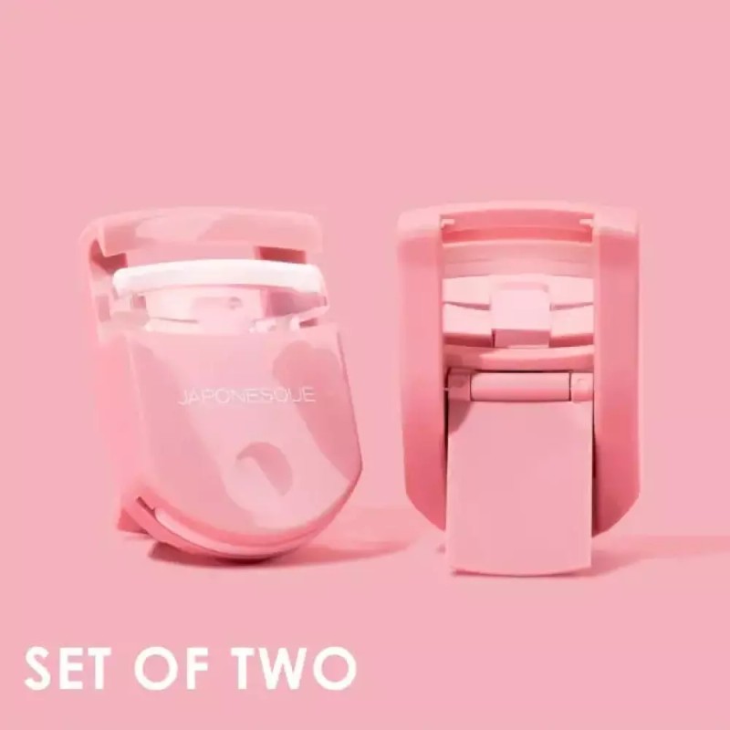JAPONESEK 여행용 속눈썹 컬링기(핑크 2팩) JAPONESEK Travel Eyelash Curler (Pink,