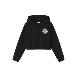 NAME IT Ragazza Nkfkory LS Crop RLX SWE Wh Bru PS Noos, Nero, 134-140