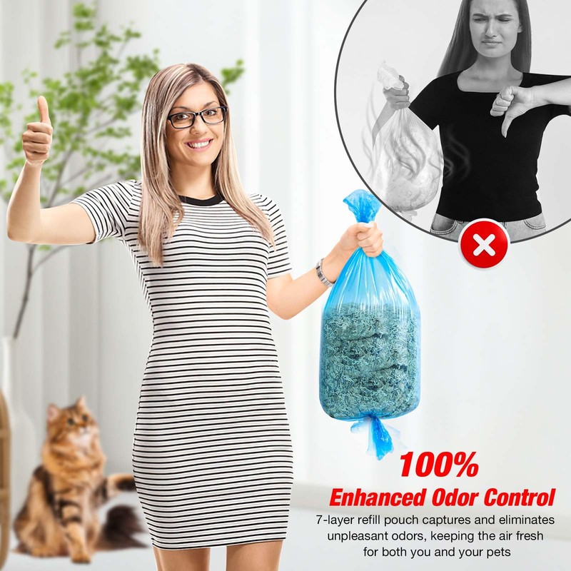 10 Pack Cat Litter Refill Bags 100% Enhanced Odor Control