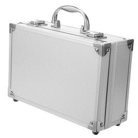 Operitacx Kasten Werkzeugkasten Werkzeugkoffer Veranstalter Mechaniker Werkzeugset Für Zuhause Tragbar Tools Fall Elektriker-koffer Werkzeugbehälter Aluminiumlegierung Silver