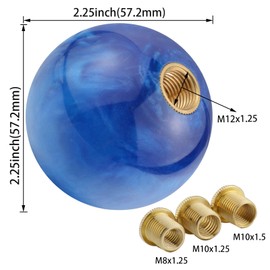 Padaodao 6 Speed Shift Knob Blue Car Gear Lever Stick Ball Shifter Handle fit Most Manual Automatic Vehicles