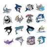 Gatuida 100 Sheets Shark Cartoon Sticker Decorative Scrapbook Decals for
