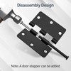 HOSOM 3 Pack Matte Black Door Hinges 3.5 Inch with