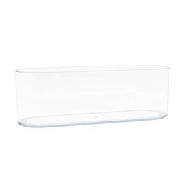 Royal Imports - Florero acrílico Ovalado – Centro de Mesa Decorativo para el hogar o la Boda, plástico no rompible, 4 x 12 Corto Redondeado, Transparente